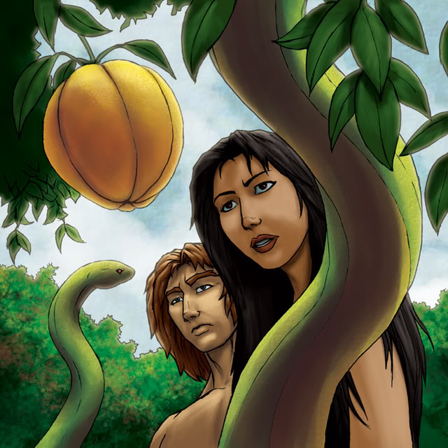 Adán, Eva y la manzana Temptation_by_eikonik