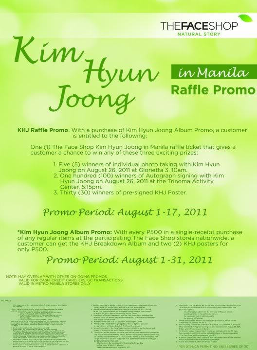 [info] Kim Hyun Joong - The Face Shop Manila Promo ThefaceshopPhils