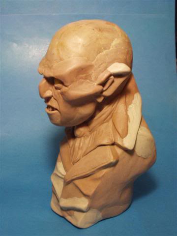 Busto Nosferatu modelado en epoxi Nosferatu2