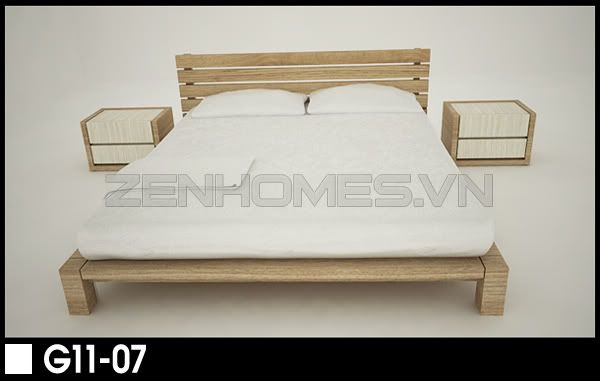 giường gỗ, giường ngủ, giường đôi [ZENHOMES FURNISHING ] G11-07