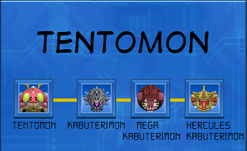 Digimon evolutions. Tentomon