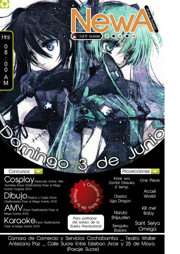 NewA Anime Express  Domingo 3  Junio del 2012 Volante2web