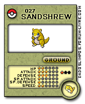 CP - CONTROLE POKÉMON 027-sandshrew