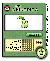 CP - CONTROLE POKÉMON 152-chikorita