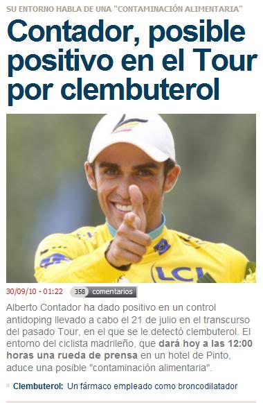 Posible positivo de Alberto Contador Dibujo