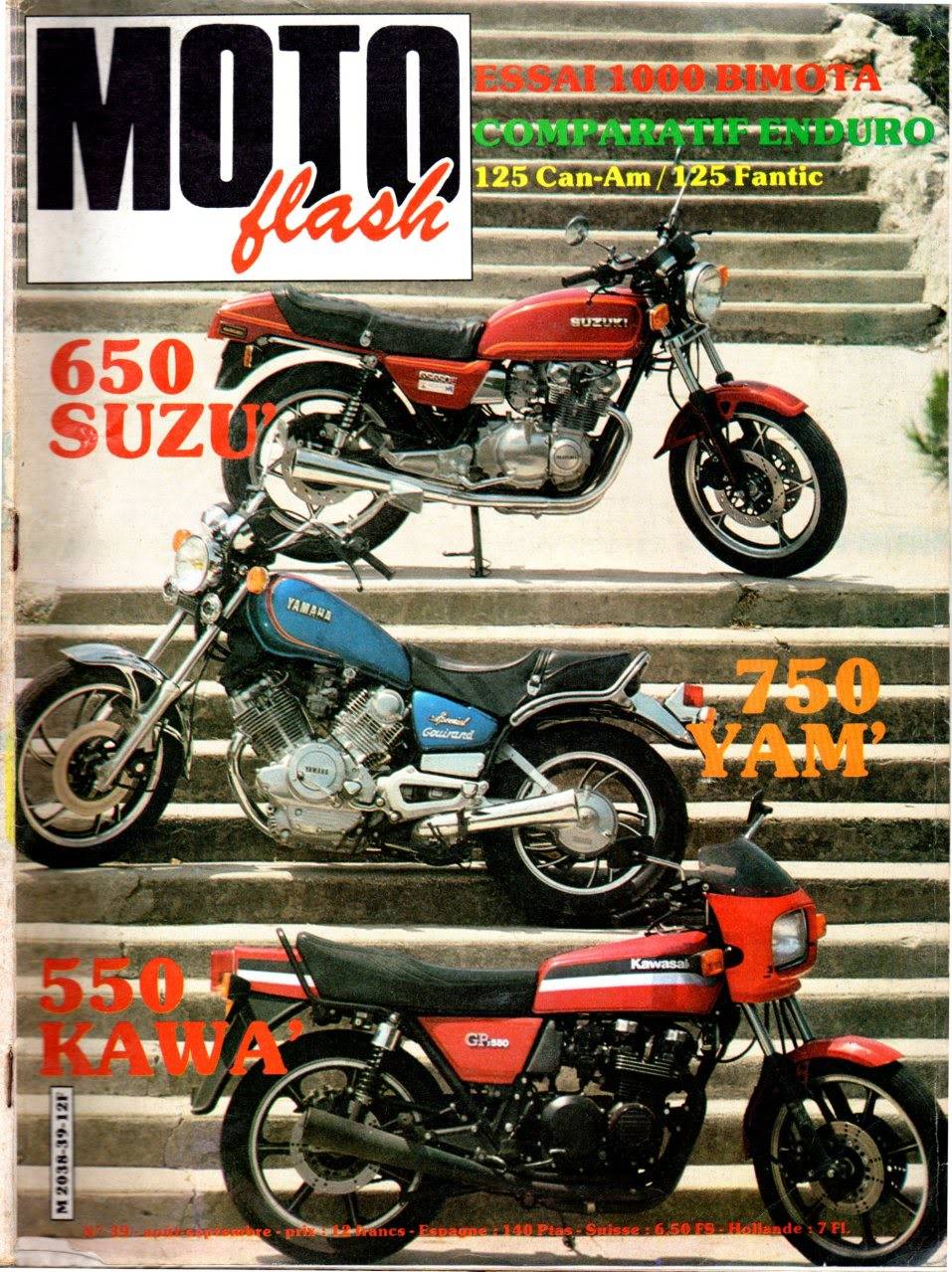 Essai kawasaki GPZ 550  moto flash n°39 aout /sept 1981 Motoflashn39page1211