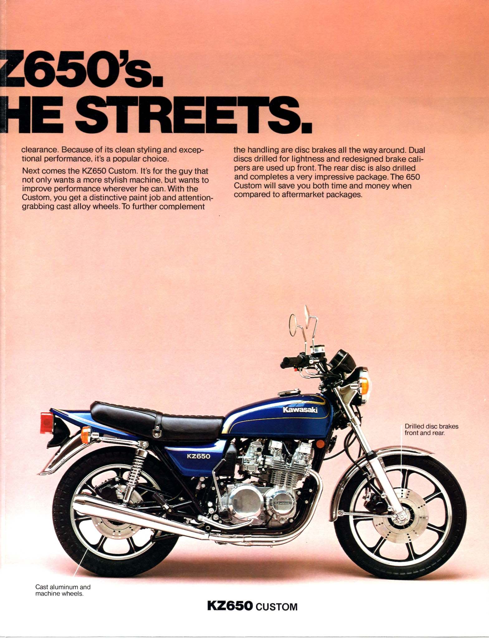 Brochures et Publicités sur les KAWASAKI KZ/Z   70/80'S PubsKZ650CUSTOM027-1