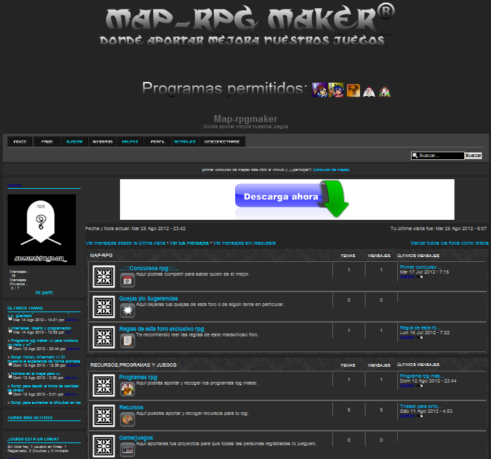 Mi web site de roll rpg mejoras video promocion y mas.... Apariencia