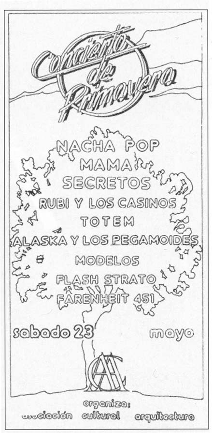 Concierto Escuela de Aquitectura Madrid 1981 Cartel13