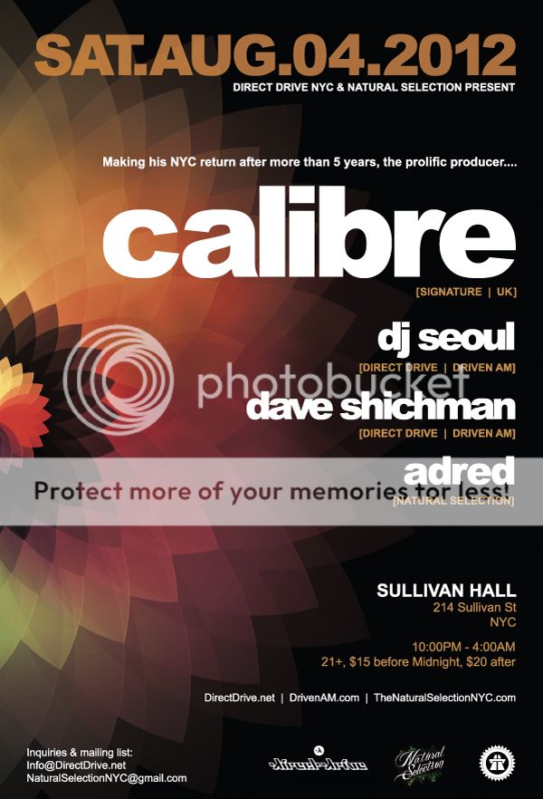 8/4 Direct Drive & Natural Selection present: CALIBRE Calibre_flyer_BACK_fnl_FIXED