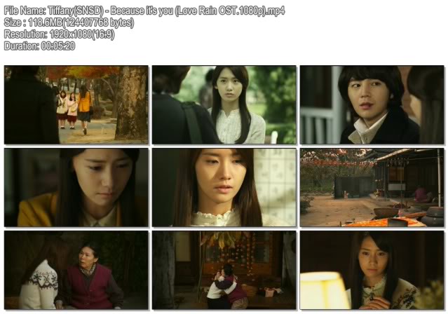 مسلسل الكوري  2012 امطار الحب TiffanySNSD-BecauseitsyouLoveRainOST1080pmp4