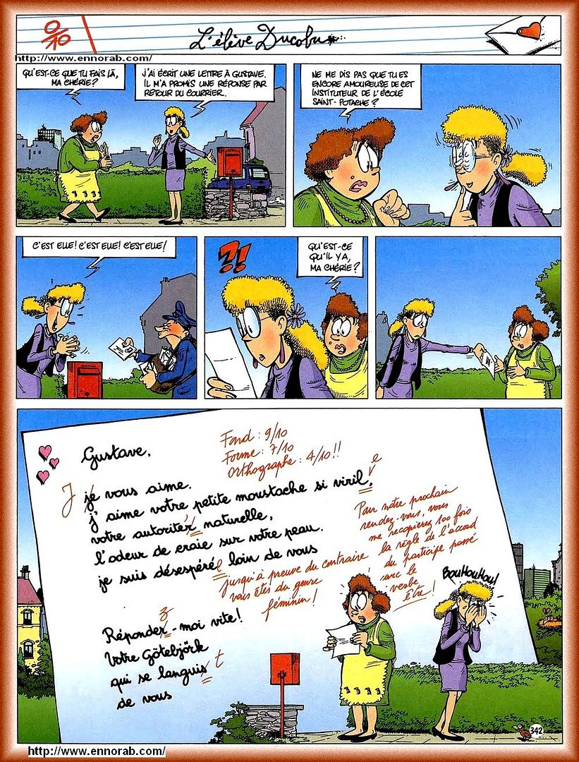 bande dessinée - ducobu - après le lettre à Elise, on a la lettre à Gustave 16da1bf0