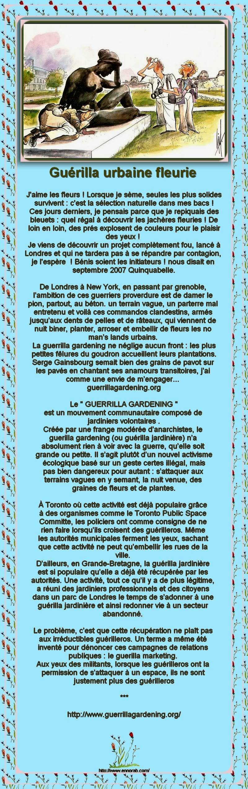 GUERILLA URBAINE FLEURIE - GUERRILLA GARDENING  48feb8e7