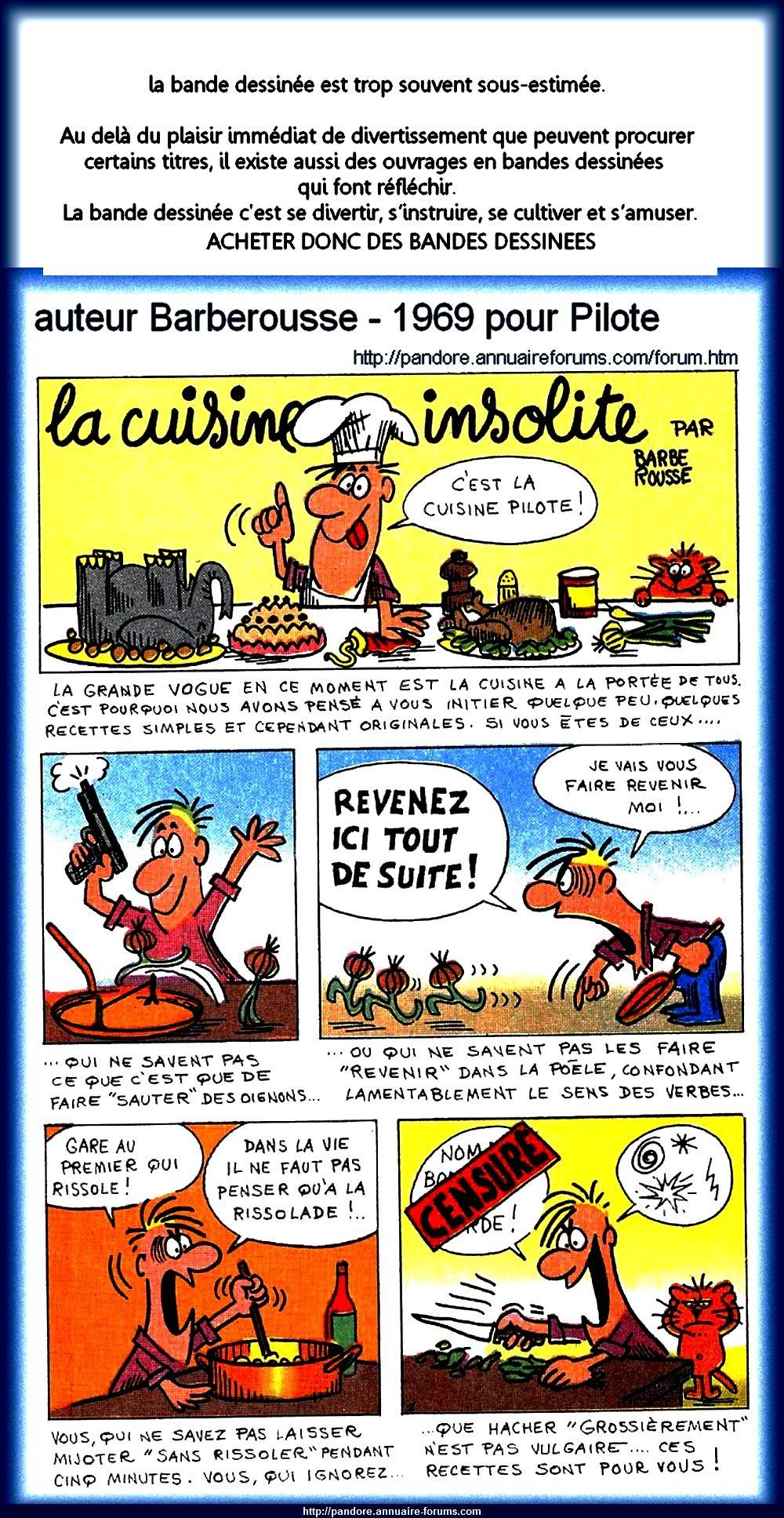 LA CUISINE INSOLITE -  LES OIGNONS PAR BARBEROUSSE - 1969 JOURNAL PILOTE F03d9c75