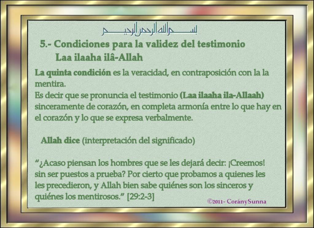 La ilaha ilâ Allah CONDICIONES5