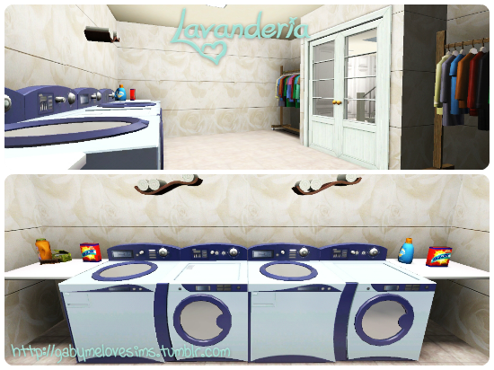 Gabymelove's Sims 3  Lavanderia