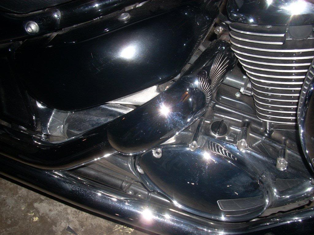 curved heat shield - Curved heat shields for Highway Hawk short cut exhaust's DSCN20742