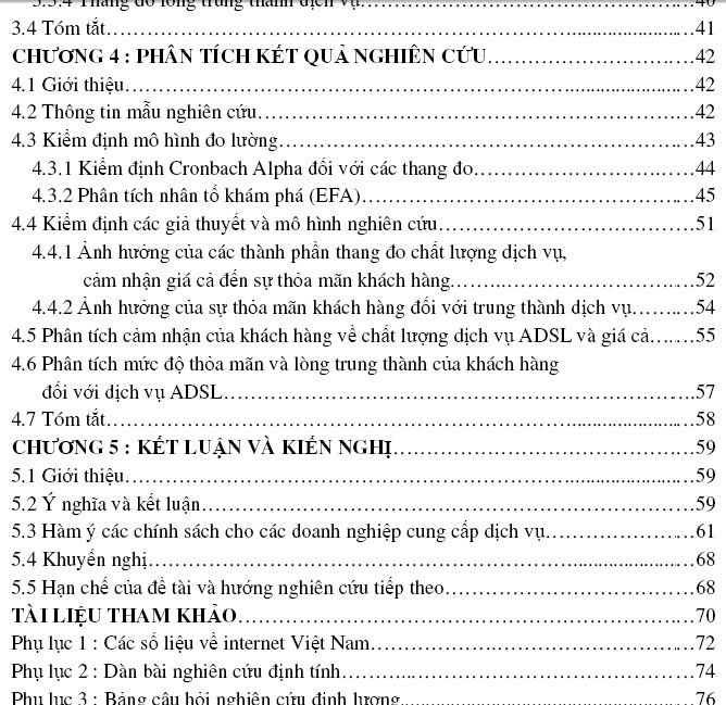 [Luận Văn]Đo lường chất lượng dịch vụ, sự thỏa mãn và lòng trung thành của khách hàng đối với dịch vụ ADSL  2-25