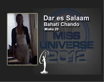 2012 | Miss Universe Tazania | Final 29/6 Bahati_chando