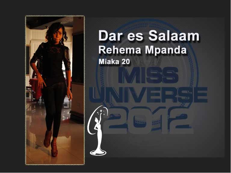 2012 | Miss Universe Tazania | Final 29/6 Rehema_mpanda