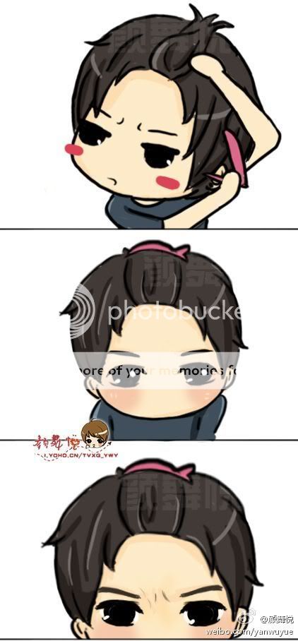 [Fanart][chibi] Jaejoong  kẹp tóc <3 trong 3Voices AXU68ByCIAAQAAB