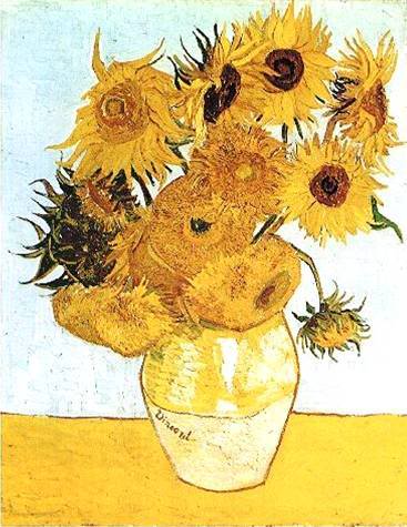 اشهر رسامين العالم  VanGogh-Sunflower