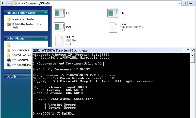 Assembly  - Compile file .asm Step3