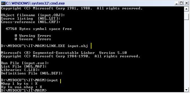 Assembly  - Compile file .asm Step5