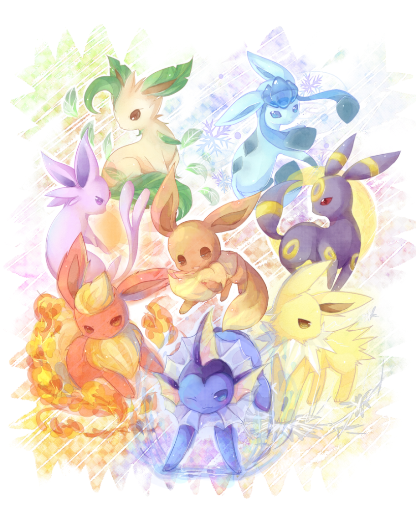 Ảnh Pokemon siêu kute!  Eevee_family_by_Effier_sxy