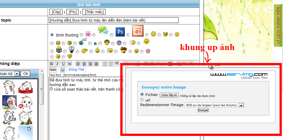 [Hướng dẫn] Đưa hình từ máy lên diễn đàn (rất cụ thể) Upanh3