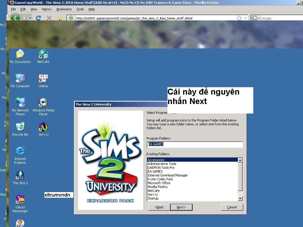 Hướng dẫn Cài đặt The Sims 2 Full bằng hình ảnh 56Universityb