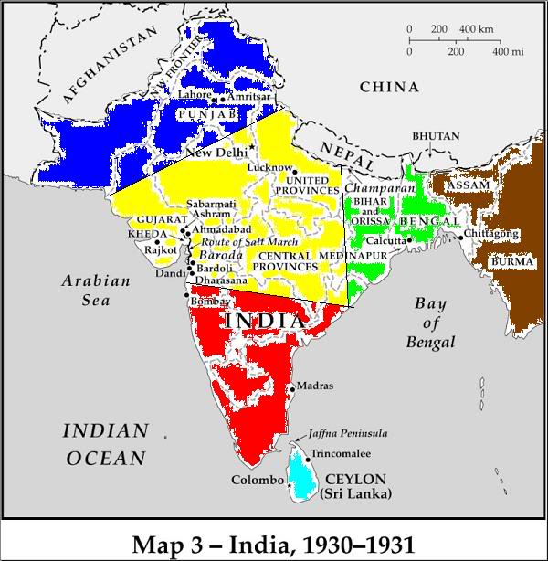 Partition of India, Gracania, Citrustan, and New Roosevelt 1stmap