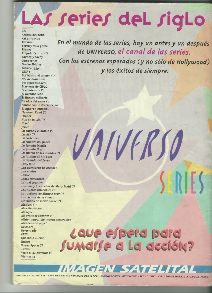 Publicidad grafica de Universo Series de Octubre de 1994 SCAN0098
