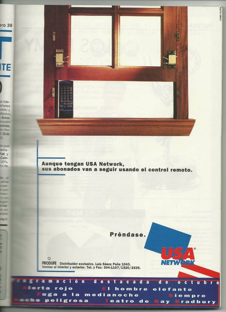 Publicidad grafica de USA Network de Octubre de 1994 SCAN0101