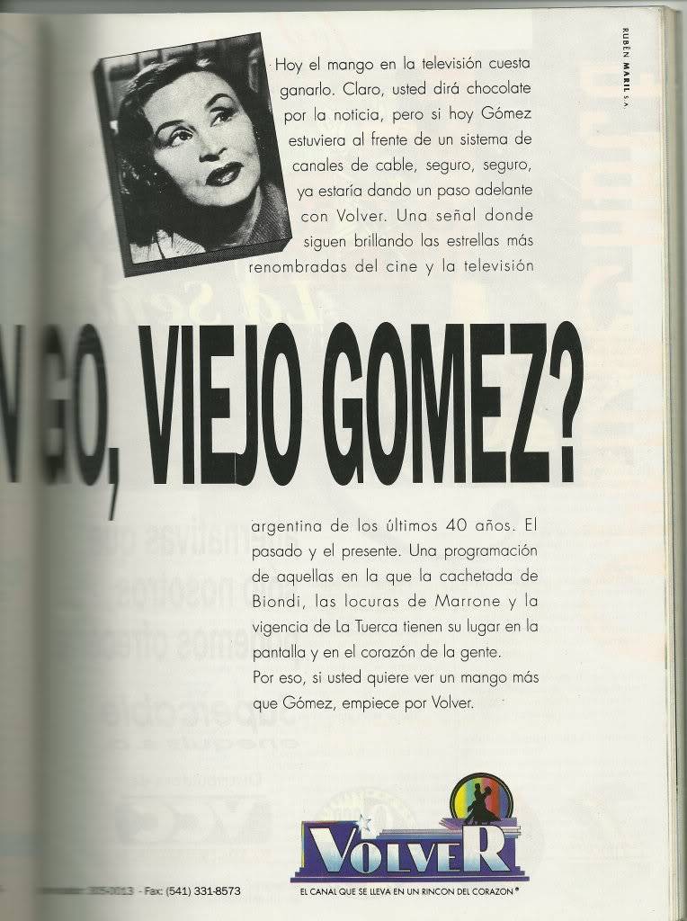 Publicidad grafica de Volver de Octubre de 1994 SCAN0121