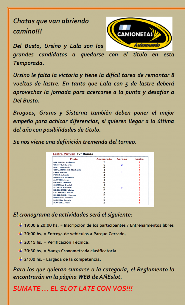 CAMIONETAS ▬▬ 11° RONDA ▬ CLASIFICACIÓN OFICIAL ▬ CAMPEONATO CAMIONETAS-Ronda11-Anuncio_zps5d04339a