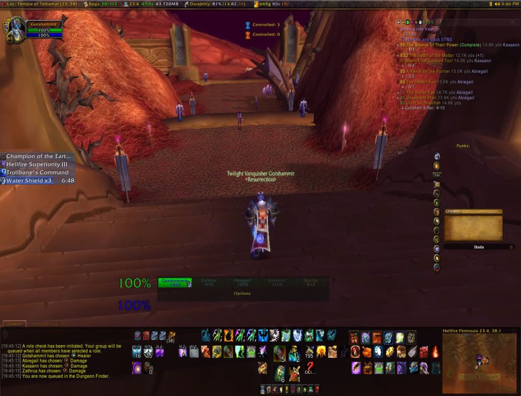 Gotshammit Healing UI - Updated WoWScrnShot_011211_194701