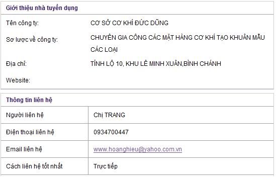 TIN TUYỂN DỤNG THỢ TIỆN CƠ-(HOT)-(EXPRESS) 12