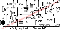 Microfone de FM de Alta Potência  1-36