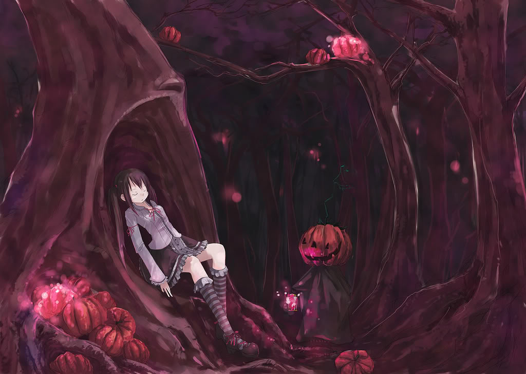 [Wallpaper] Halloween - Trick or Treat? ~ ! Konachancom-4107goth-lolihalloweens