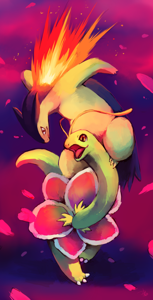 Ảnh Pokemon siêu kute!  Meganium_and_Typhlosion_Duo_by_purplekecleon