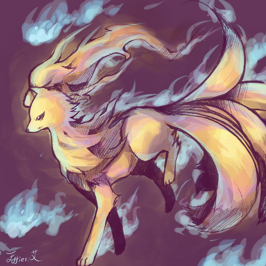 Ảnh Pokemon siêu kute!  Ninetails_by_Effier_sxy