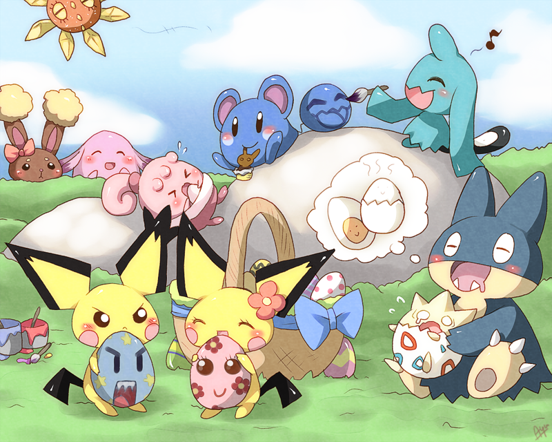 Ảnh Pokemon siêu kute!  Pokemon_easter_by_Moorina