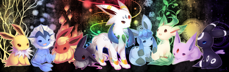 Ảnh Pokemon siêu kute!  Eevee_and_eons_by_effier_sxy-d3088ui