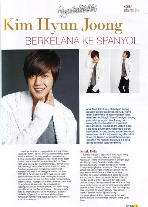 [scans] Hyun Joong – My Idol (Indonesian Magazine) 85th Edition 022