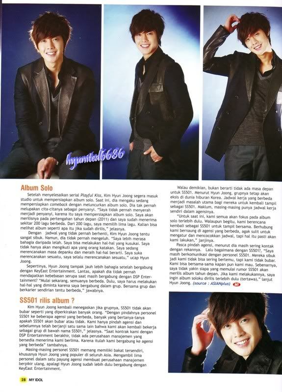 [scans] Hyun Joong – My Idol (Indonesian Magazine) 85th Edition 09