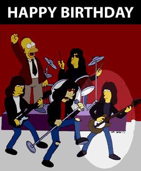 feliz cumpleaos jefecito Ramones-Simpsons