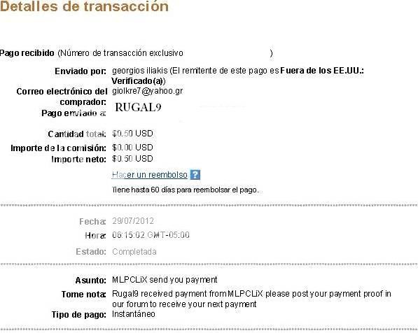 Primer pago de MLPclix $0.5 PayPal-001