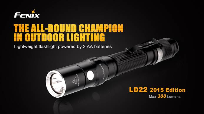 Fenix LD22 2015 edition,both tactical mode and outdoor mode,max 300  lumens 20158121050513184_zpsurslj6o2