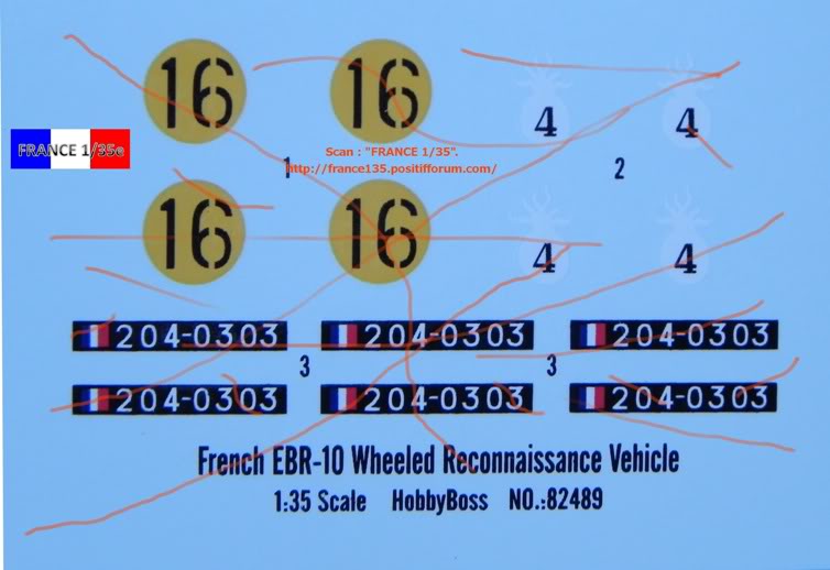 PANHARD EBR 75 Mle 1954 / EBR FL 10. ("French EBR-10 Wheeled Reconnaissance Vehicle"). Hobby-Boss. 1/35, ref 82489. Plastique injecté et photodécoupe. FRANCE135_EBRHOBBY-BOSS_FL10_1-35_32